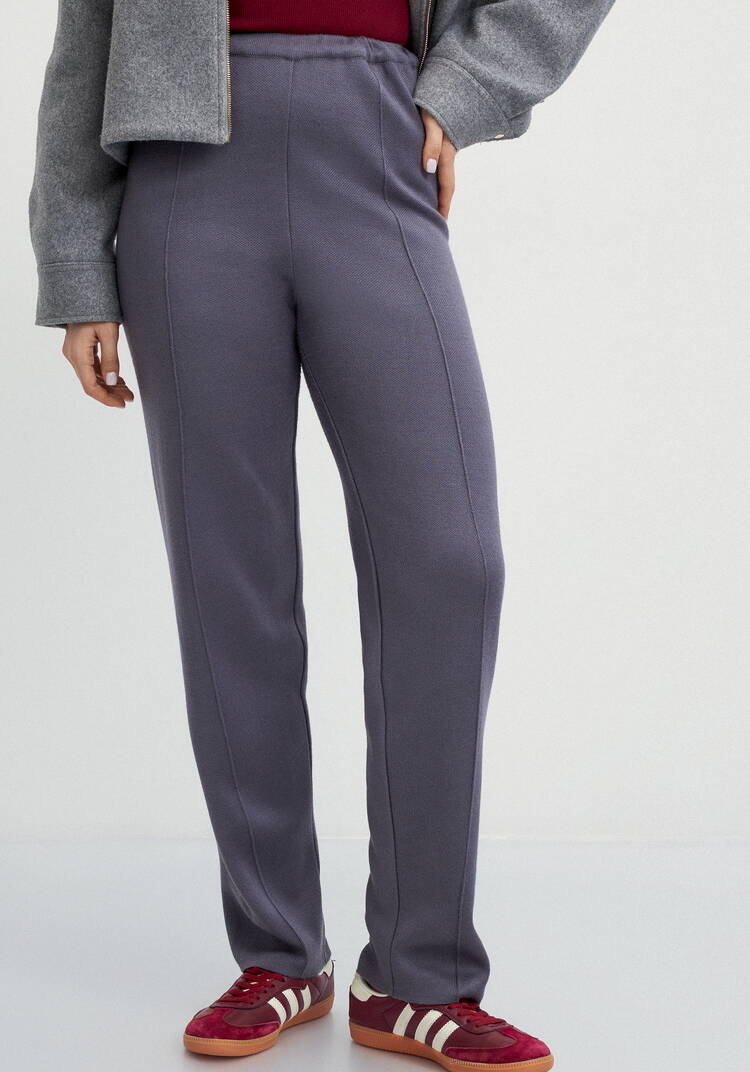 Брюки прямые зауженные книзу на резинке шир.  750, рис. 10