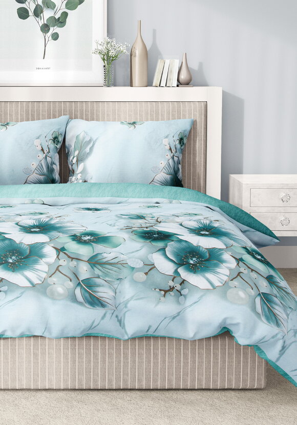 КПБ сатин Жемчужный сад шир.  580, рис. 10