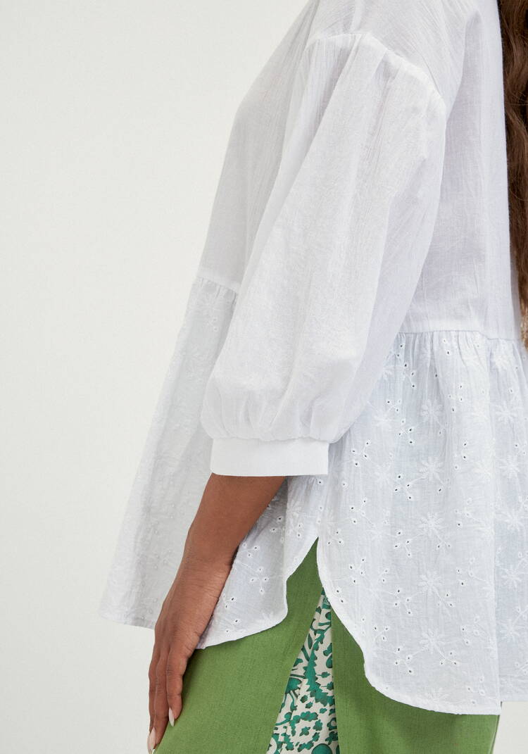 Блуза комбинированная с шитьём шир.  750, рис. 6