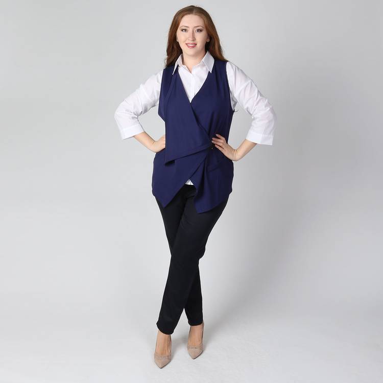 Комплект: блуза и асимметричный жилет шир.  750, рис. 1