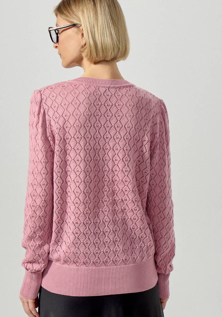 Кардиган ажурный с обтянутыми пуговицами шир.  750, рис. 18