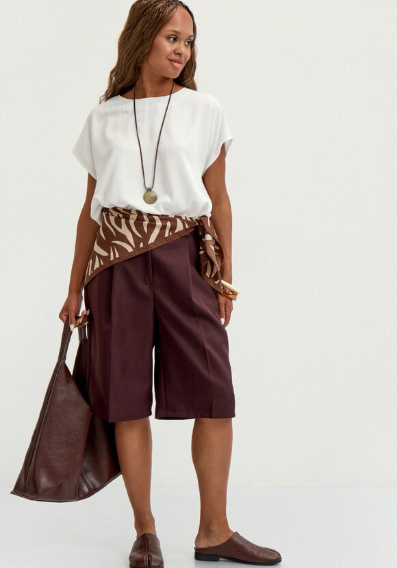 Блуза с коротким рукавом однотонная шир.  580, рис. 2