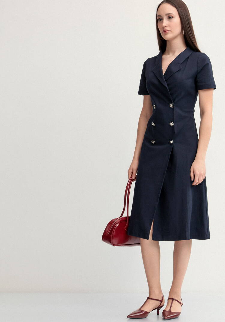 Платье из льна двубортное шир.  750, рис. 14