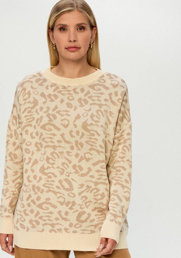 Джемпер с леопардовым принтом шир.  750, рис. 4