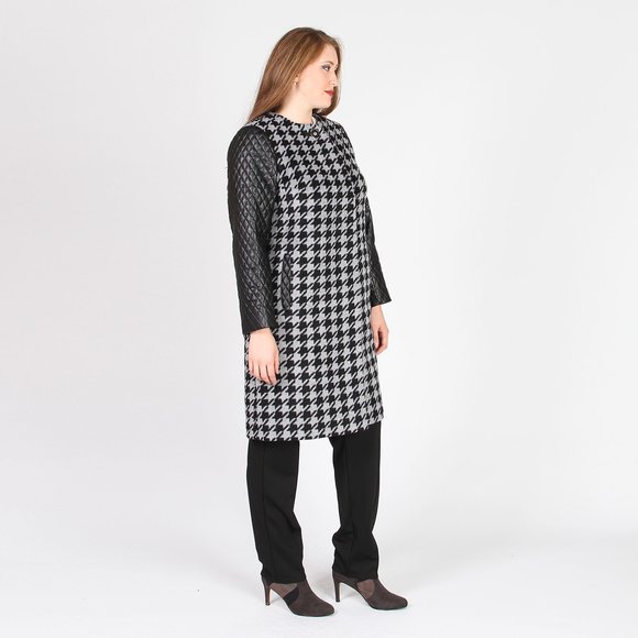 Пальто с контрастными рукавами шир.  580, рис. 13