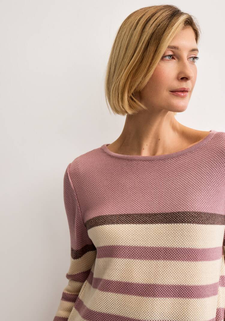 Джемпер в полоску с метанитью шир.  750, рис. 24