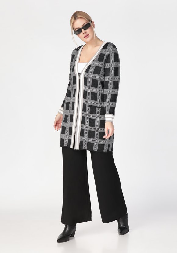 Кардиган женский на молнии шир.  580, рис. 7