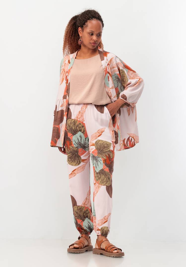 Брюки бананы с цветочным принтом шир.  750, рис. 15