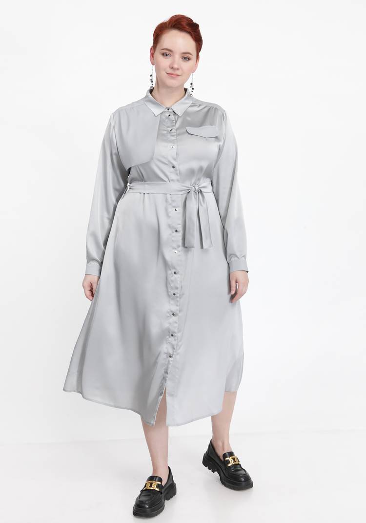Платье шелковое с застежкой на кнопках шир.  750, рис. 1