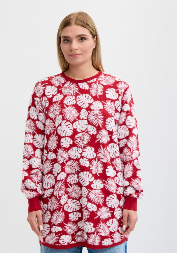 Туника пушистая с принтом шир.  580, рис. 53