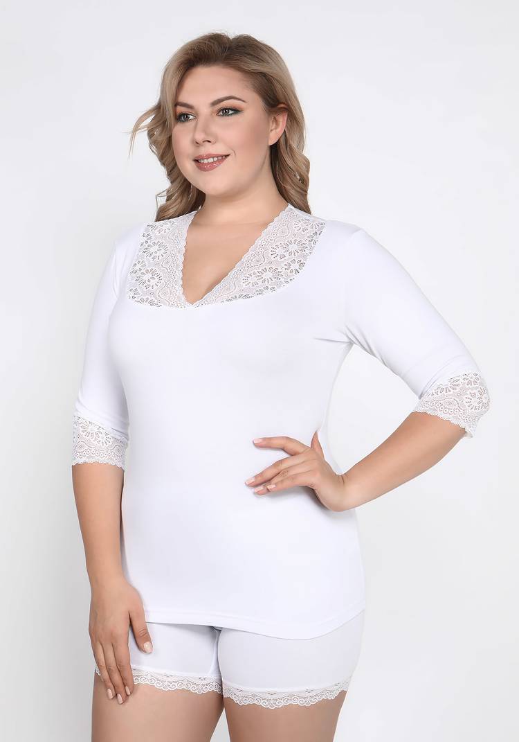 Майка с рукавом 3/4 Кармен, 2 шт. шир.  750, рис. 4