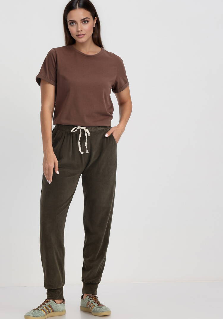 Брюки из велюра на резинке шир.  750, рис. 1