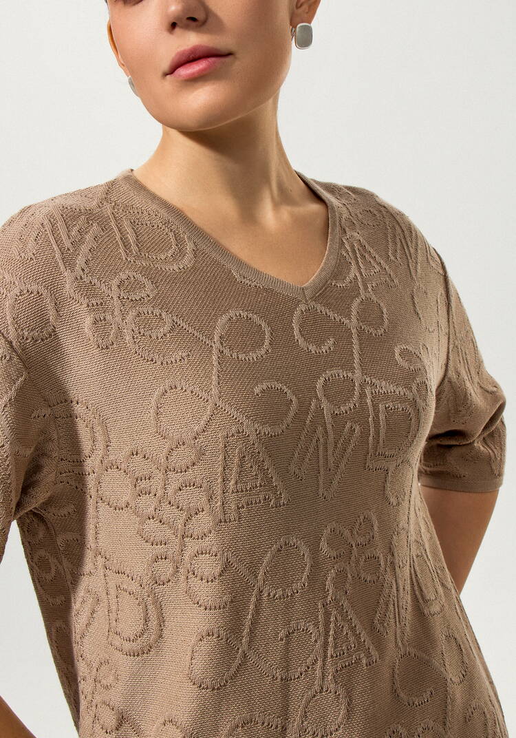 Туника с фактурным рисунком и рукавом 1/2 шир.  750, рис. 5