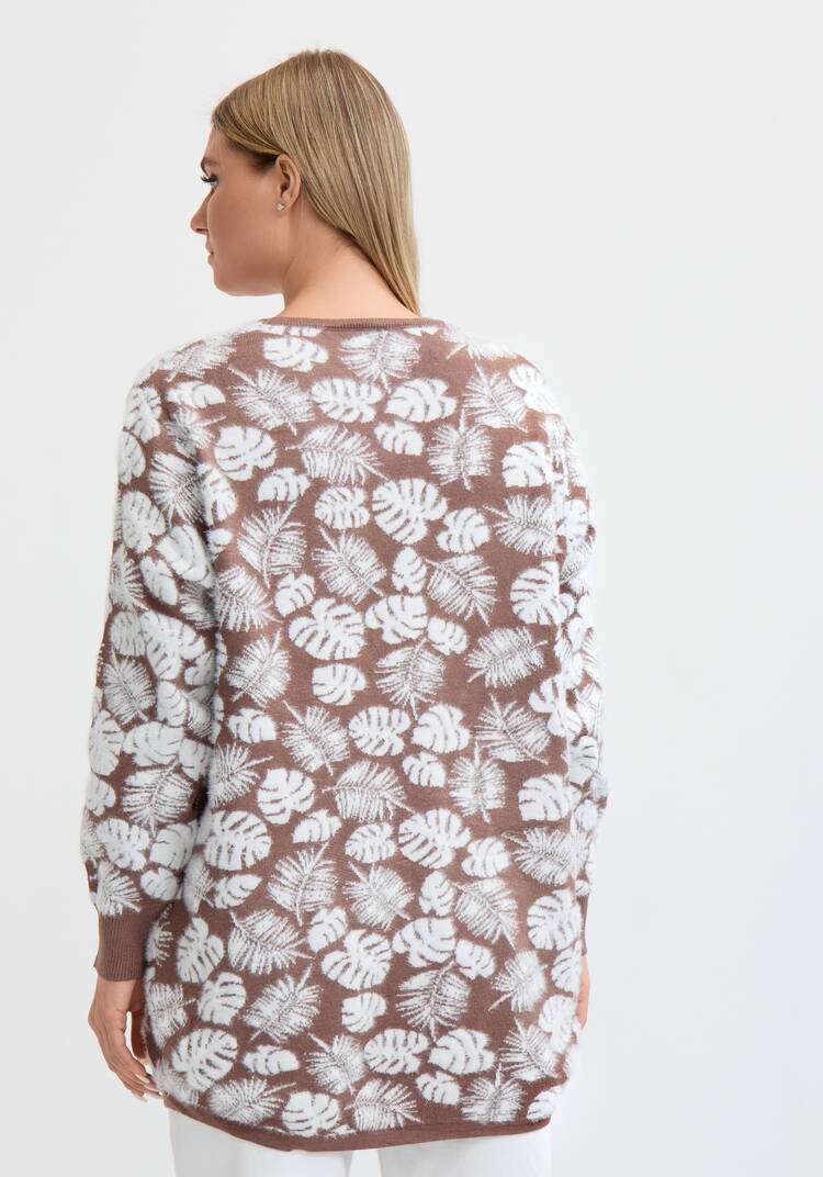 Туника пушистая с принтом шир.  750, рис. 42