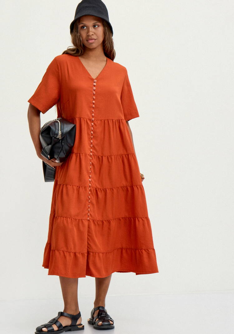 Платье многоярусное свободное шир.  750, рис. 15