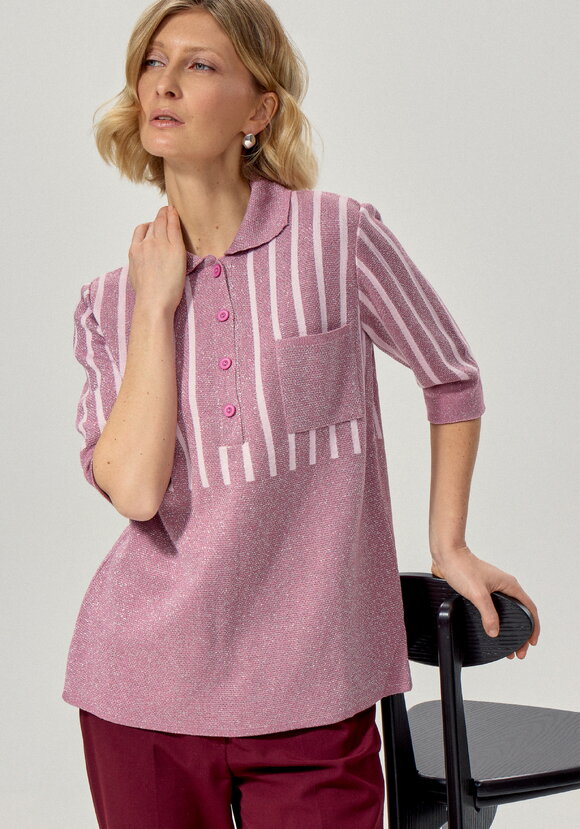 Футболка женская с застежкой-поло шир.  580, рис. 15