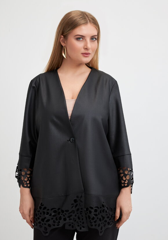 Кардиган с ажурным рисунком шир.  580, рис. 10