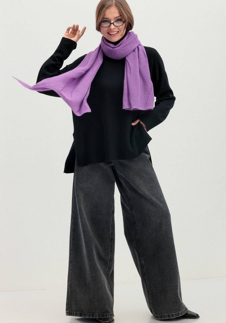 Палантин с нежным фактурным рисунком шир.  750, рис. 18