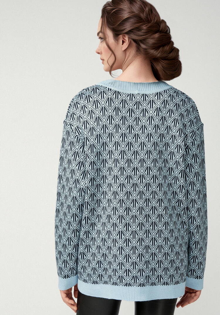 Кардиган удлиненный с графичным орнаментом шир.  750, рис. 17