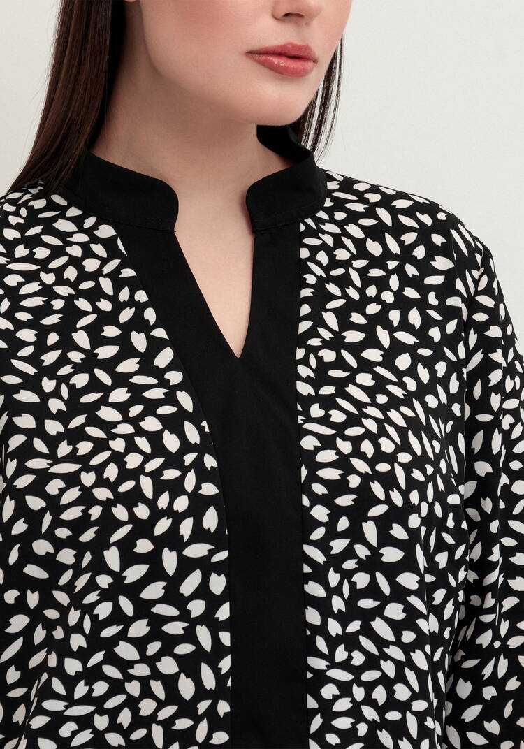 Рубашка с контрастными вставками шир.  750, рис. 12