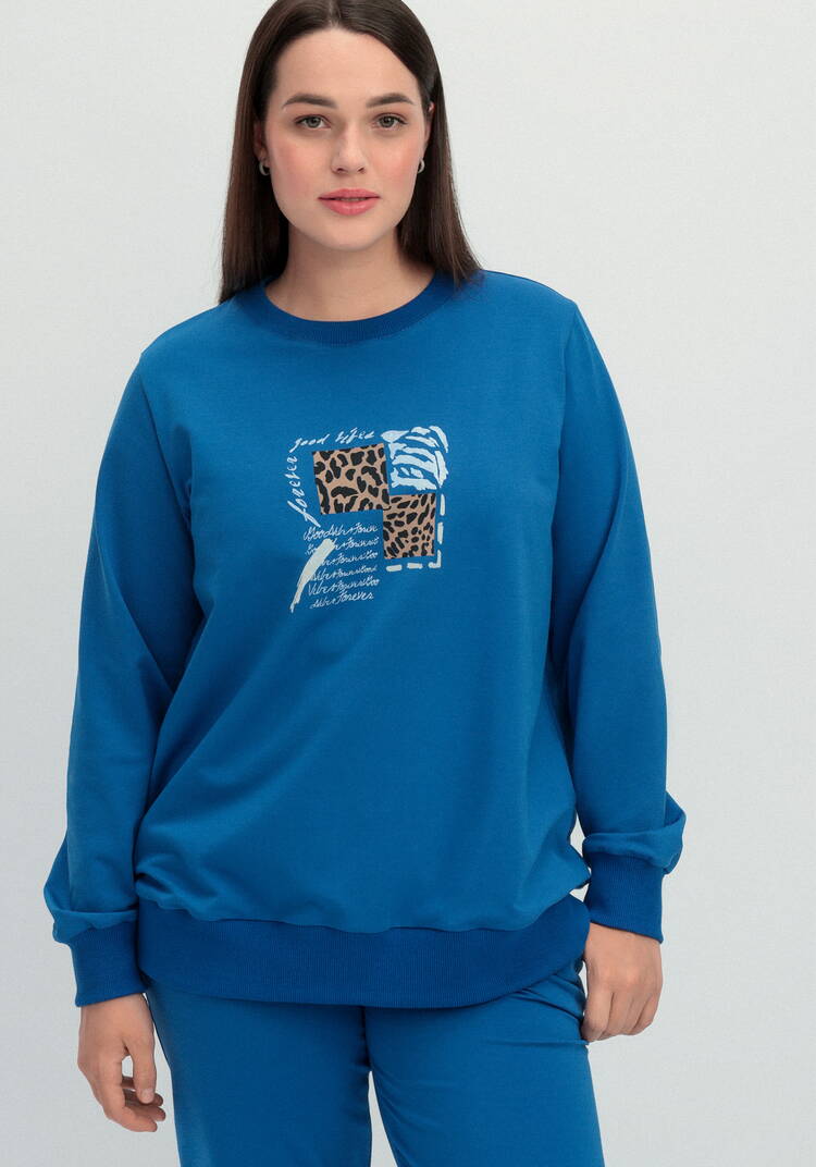 Комплект (брюки и свитшот с принтом) шир.  750, рис. 20