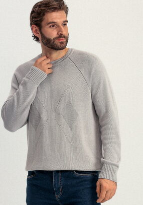 Джемпер прямого силуэта с ромбами