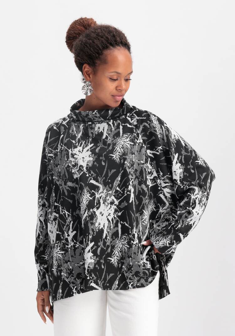 Джемпер трикотажный свободного кроя с принтом шир.  750, рис. 8