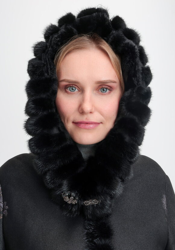 Дубленка c цветочным принтом шир.  580, рис. 5