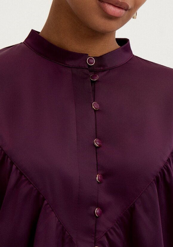 Блуза шелковая с кокеткой шир.  580, рис. 13