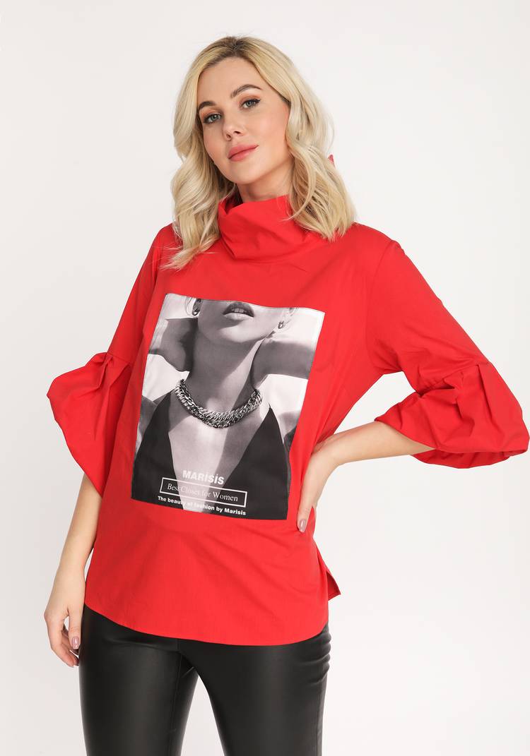 Блуза с декоративной цепочкой шир.  750, рис. 13