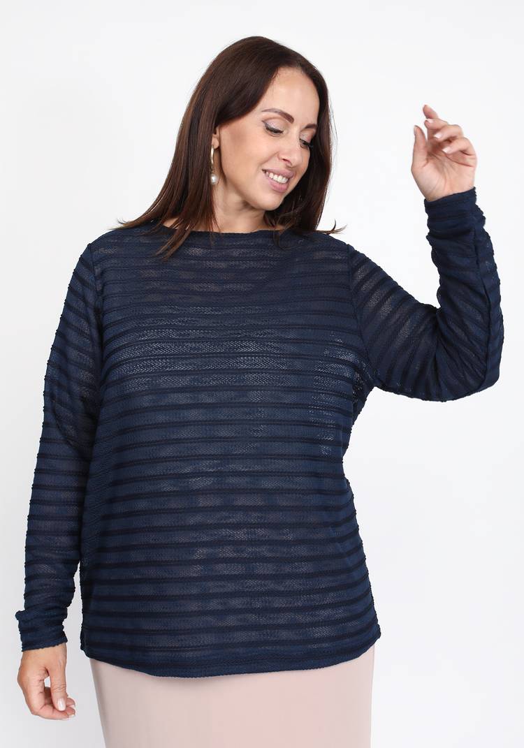 Джемпер с ажурной вязкой однотонный шир.  750, рис. 4