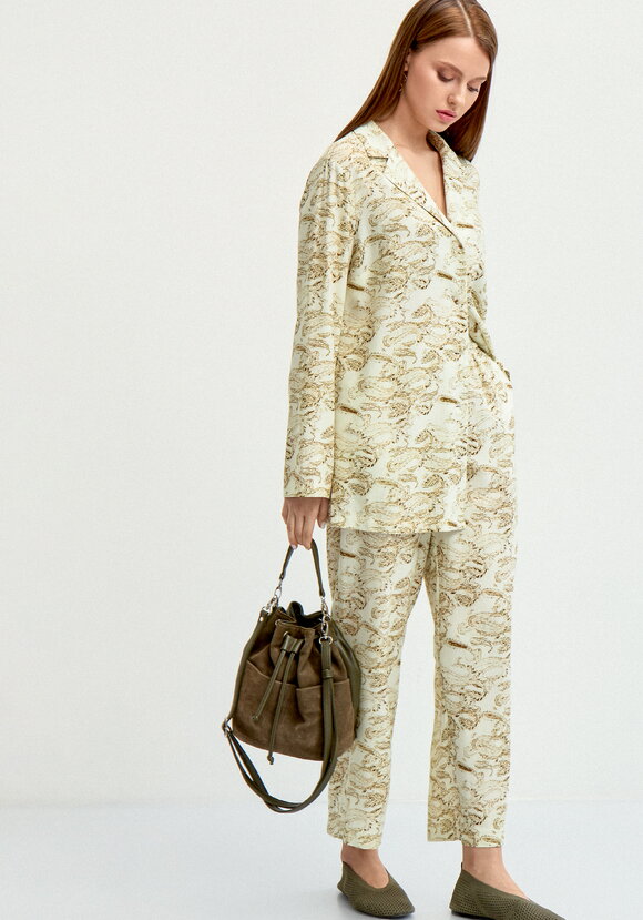 Брюки из льна пpямые шир.  580, рис. 7