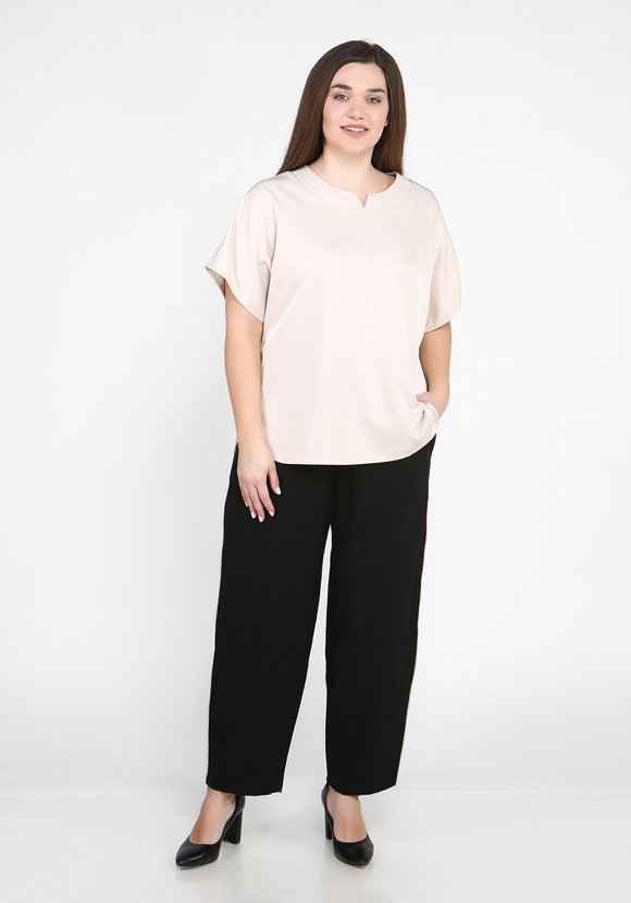 Блуза однотонная с рукавом-кимоно шир.  580, рис. 7