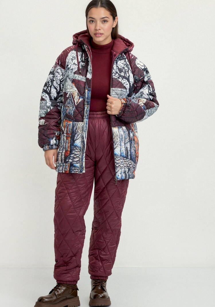 Куртка с принтом Городской пейзаж шир.  750, рис. 17