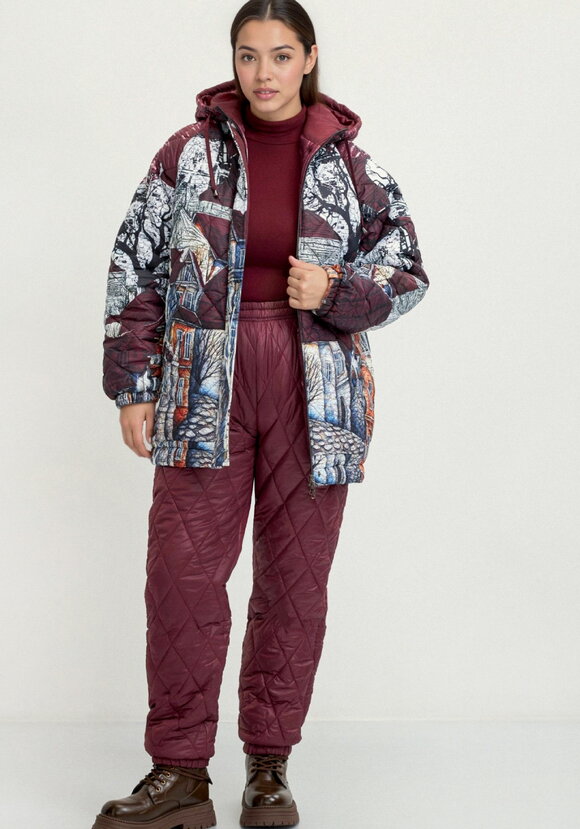 Куртка с принтом Городской пейзаж шир.  580, рис. 17