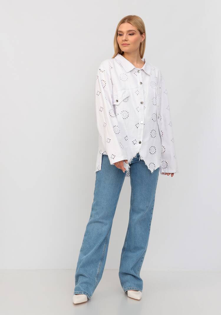 Джинсовая куртка с ришелье шир.  750, рис. 14