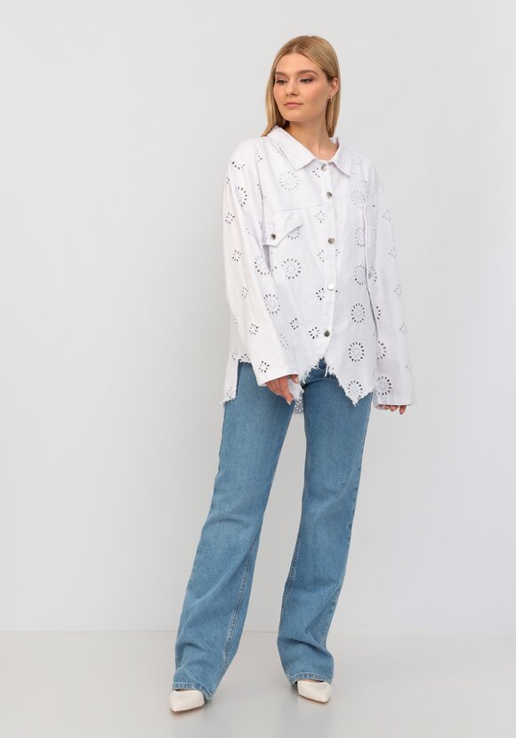 Джинсовая куртка с ришелье шир.  580, рис. 14