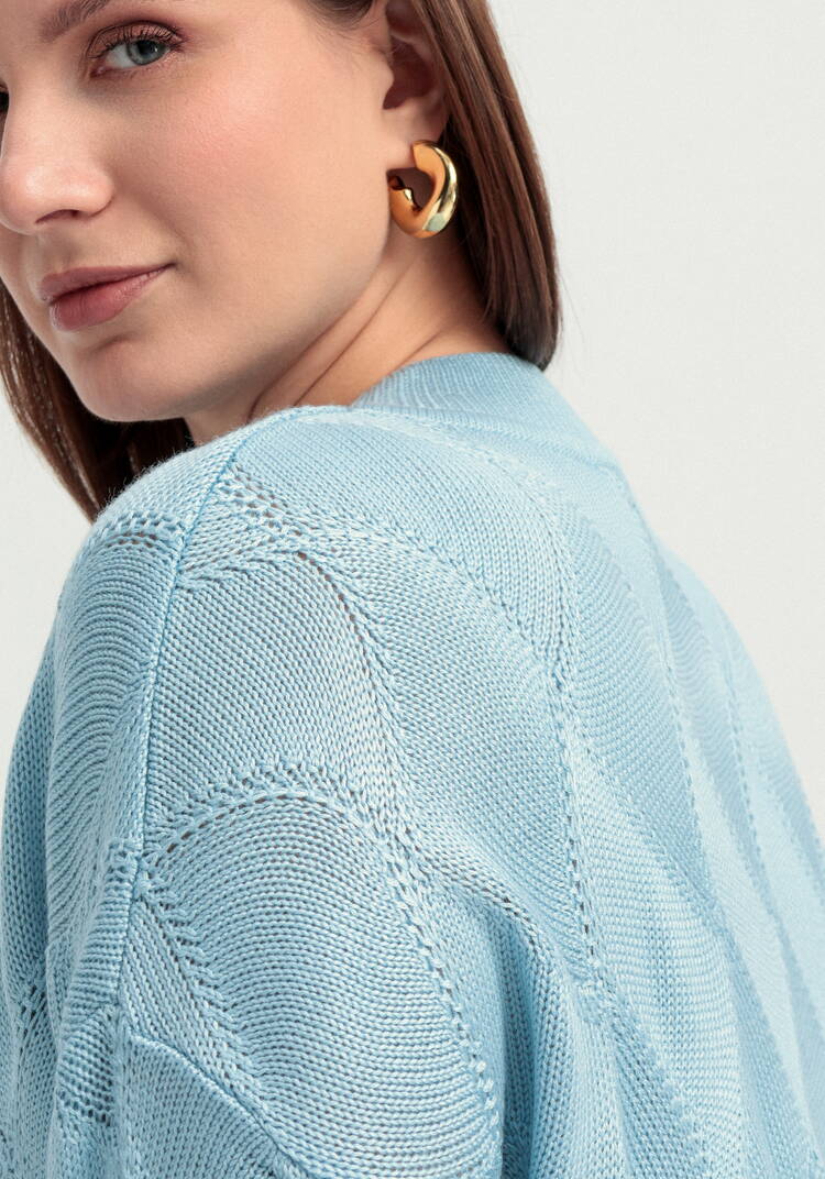 Джемпер с волнообразным краем и рисунком ромб шир.  750, рис. 13