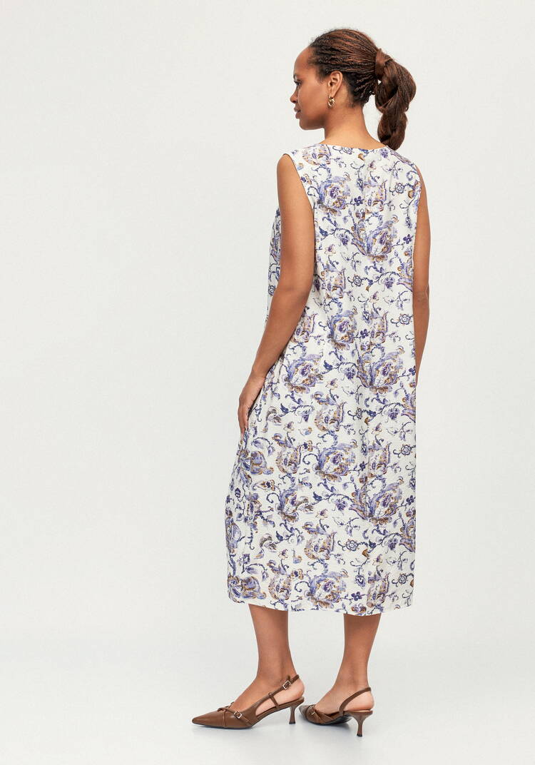 Сарафан изо льна с карманами Аурелия шир.  750, рис. 11