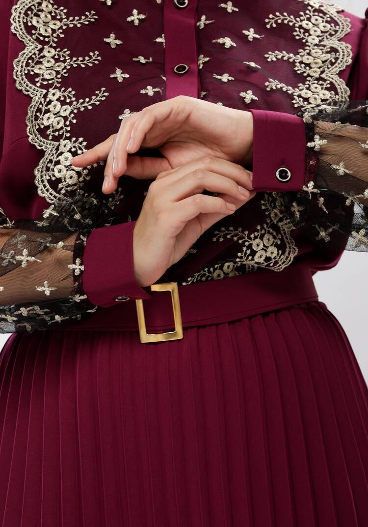 Платье с ажурным кружевом шир.  750, рис. 18