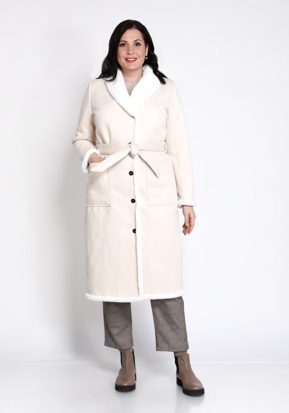 Пальто с шалевым воротником шир.  580, рис. 1