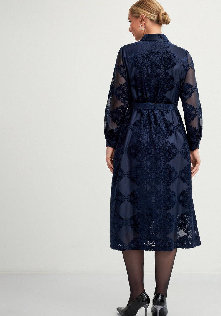 Платье-рубашка с фактурным рисунком шир.  750, рис. 3