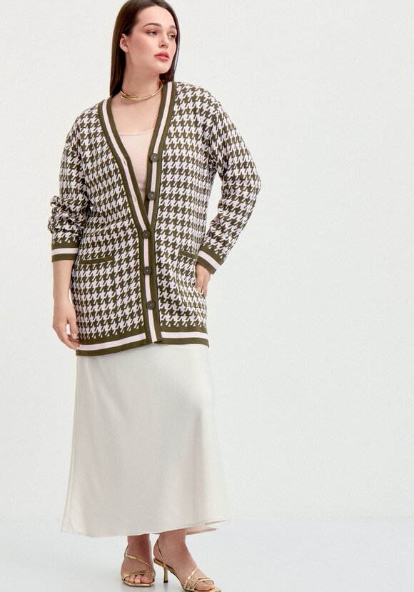 Кардиган Гусиная лапка шир.  580, рис. 8