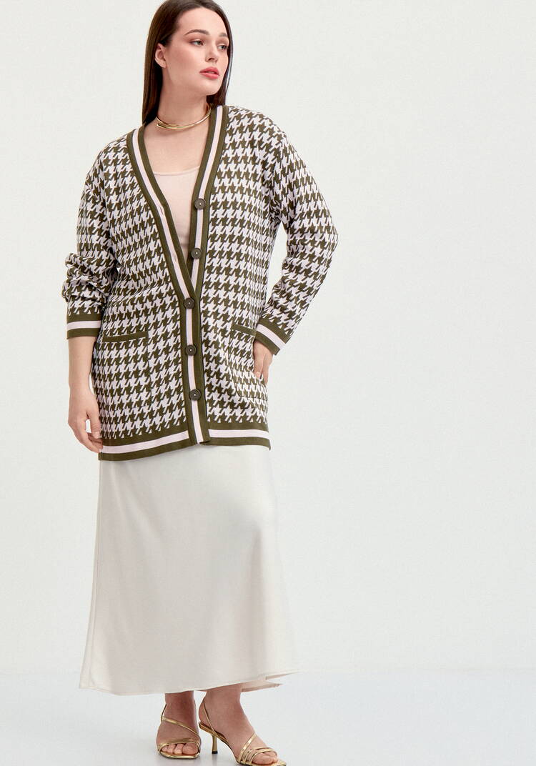 Кардиган Гусиная лапка шир.  750, рис. 8