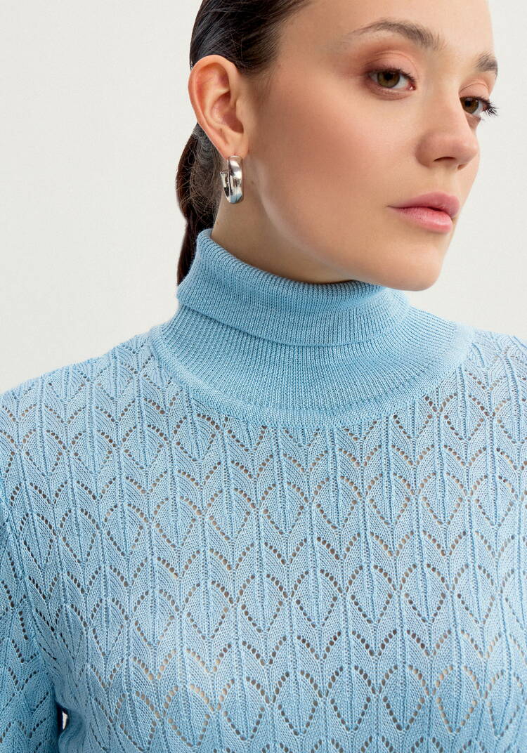 Свитер ажурный шир.  750, рис. 26