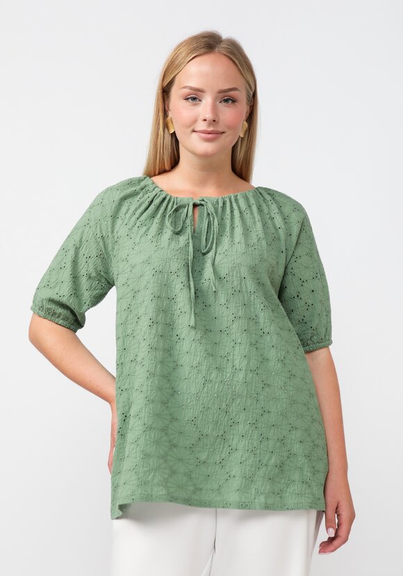 Блуза из шитья свободного кроя шир.  580, рис. 4