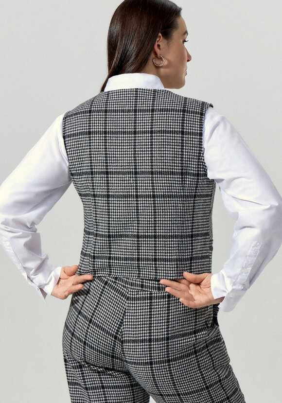 Жилет с принтом клетка шир.  580, рис. 3