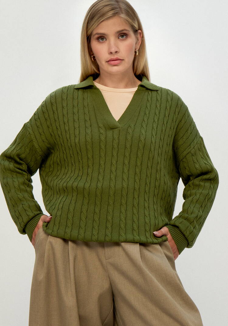 Джемпер с отложным воротником шир.  750, рис. 9