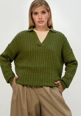 Джемпер с отложным воротником