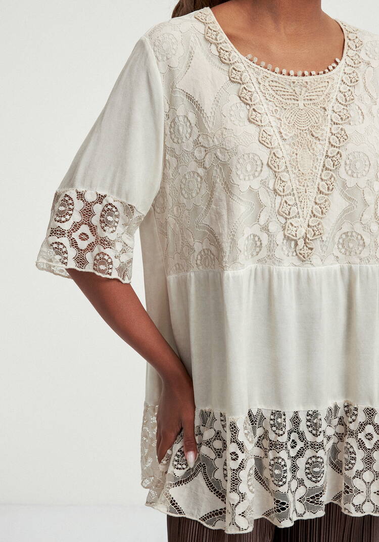 Туника ярусная кружевная шир.  750, рис. 6